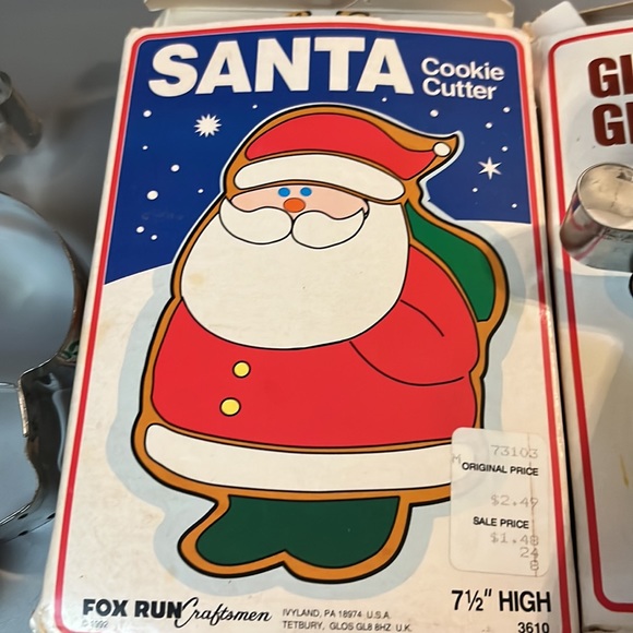 Vintage 1985 Fox Run Craftsmen Stainless Cookie Cutters Gingerbread Santa NIB - Picture 5 of 10